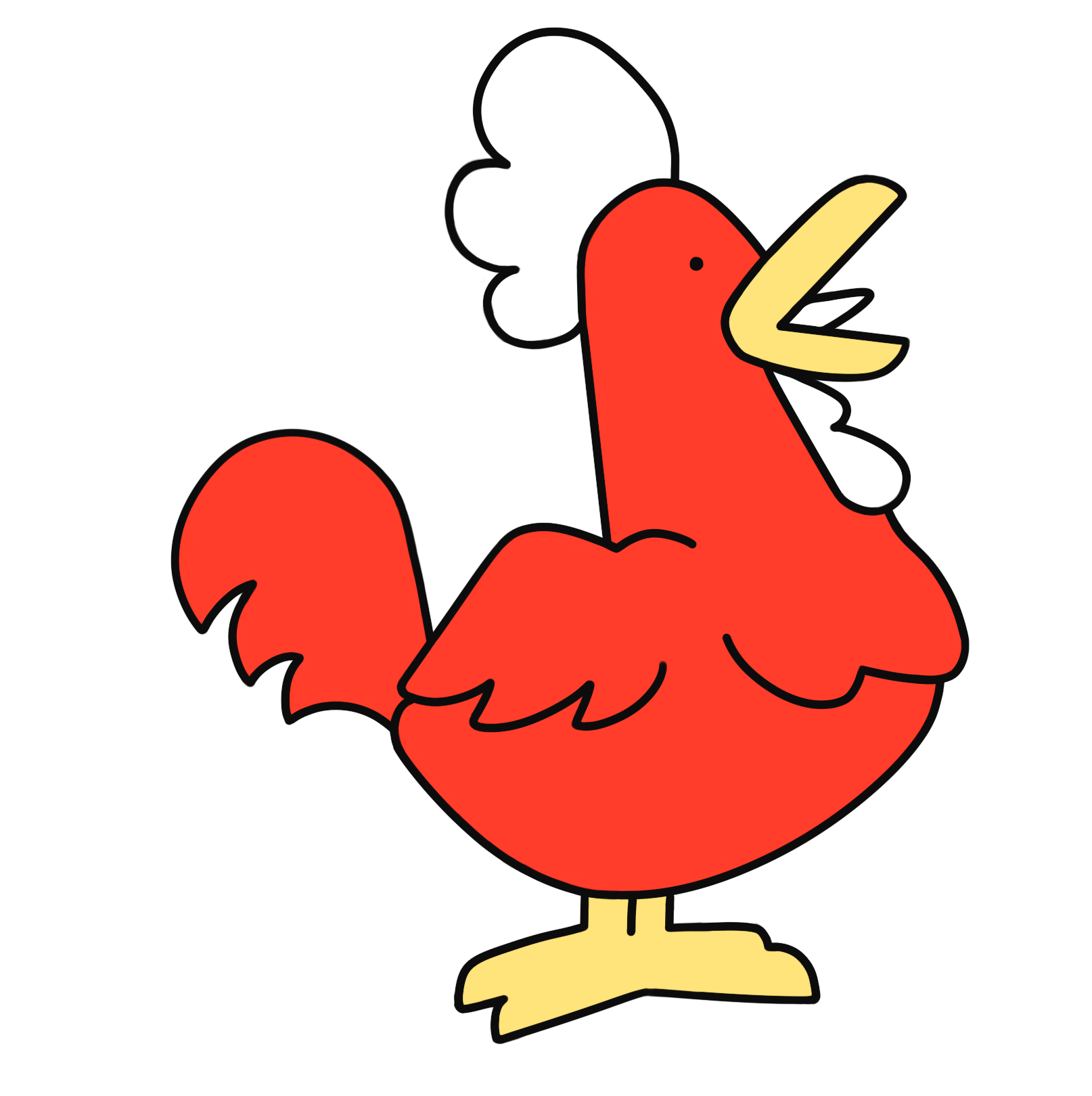 Red chicken from Annie MacDonald's Farm