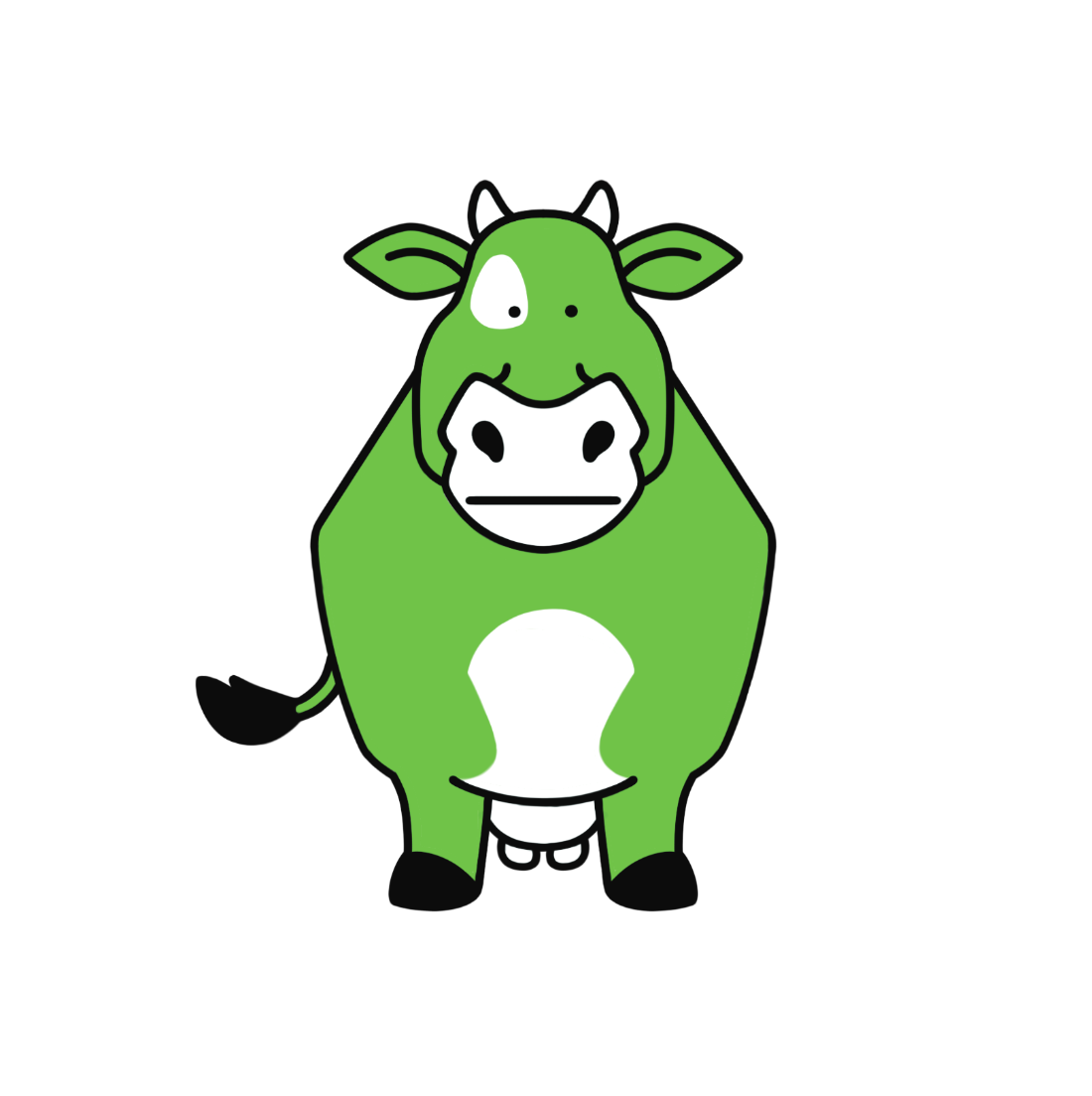 Green cow from Annie MacDonald's Farm